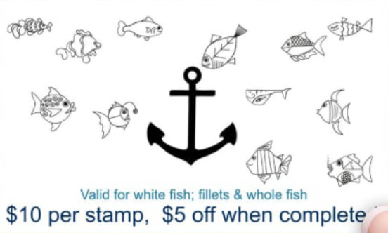 North Canterbury Seafood Market loyalty card